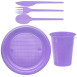 Economical Disposable TableWare Lilac